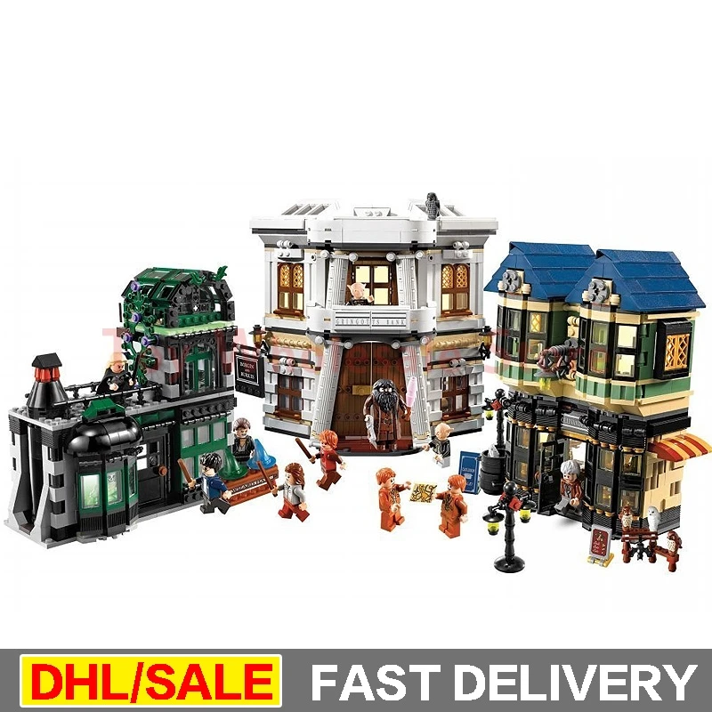 

In Stock LEPIN 16012 MOC Movie Kits The Diagon Alley Set Building Blocks Bricks Assembled lepins lepining Toys Gifts Clone 10217