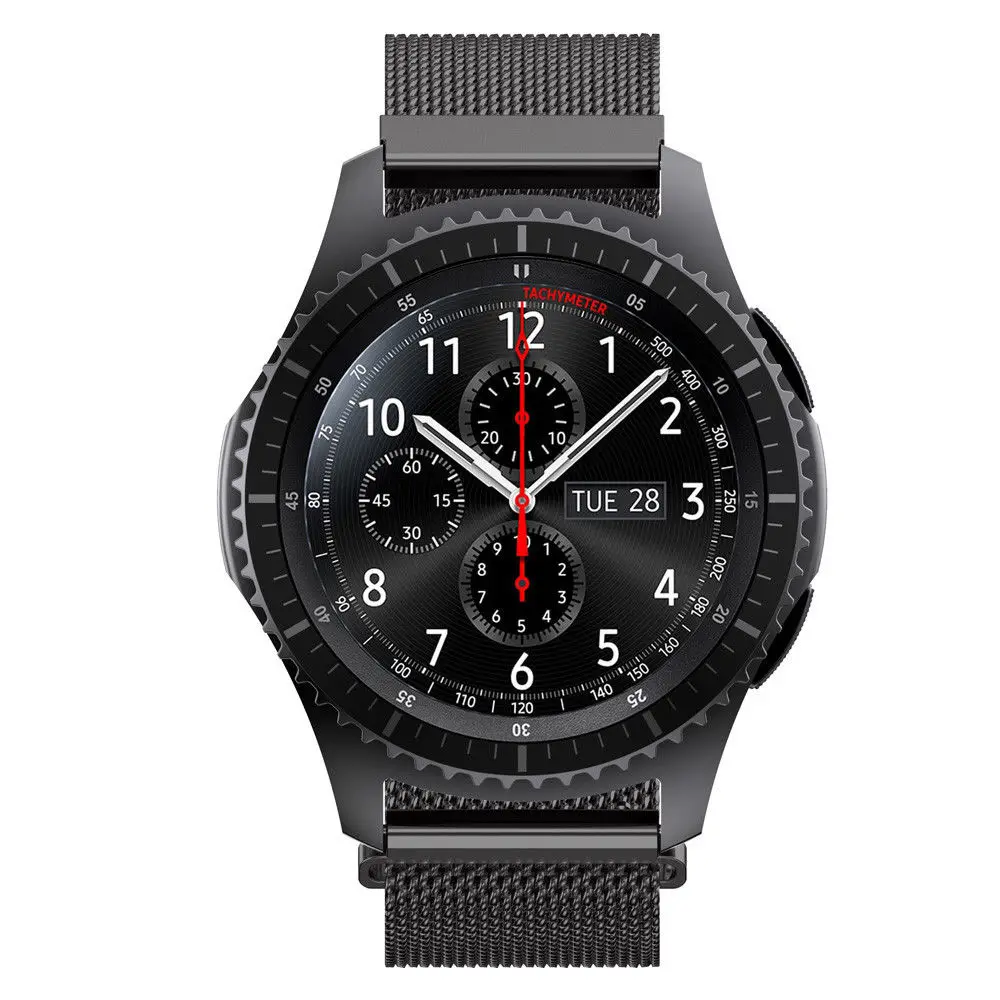Сетка Milanese Loop часы ремешок для samsung Шестерни S3 Frontier классический Нержавеющая сталь Магнитная застежка ремешок для Galaxy часы 46 мм