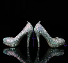 2016 Popular Luxurious Rhinestones Woman Banquet Bridal Shoes Discount Wedding Dress Shoes Fashion Bridesmaid Shoes