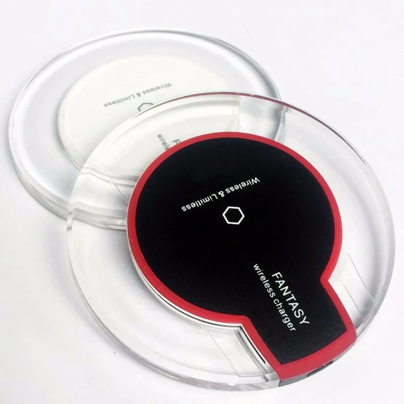 100% NEW Universal Qi Mobile Wireless Charger with Receiver Pad Coil with USB Charging Cable for apple iPhone 6 6S 6plus 5 5S 5C (09)