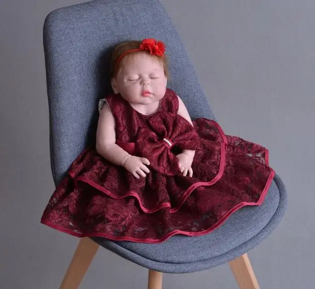 

princess Doll 55cm Baby Reborn Doll all Silicone Vinyl Non-toxic Realistic Newborn Baby Girl Doll Children Educational Play Toys