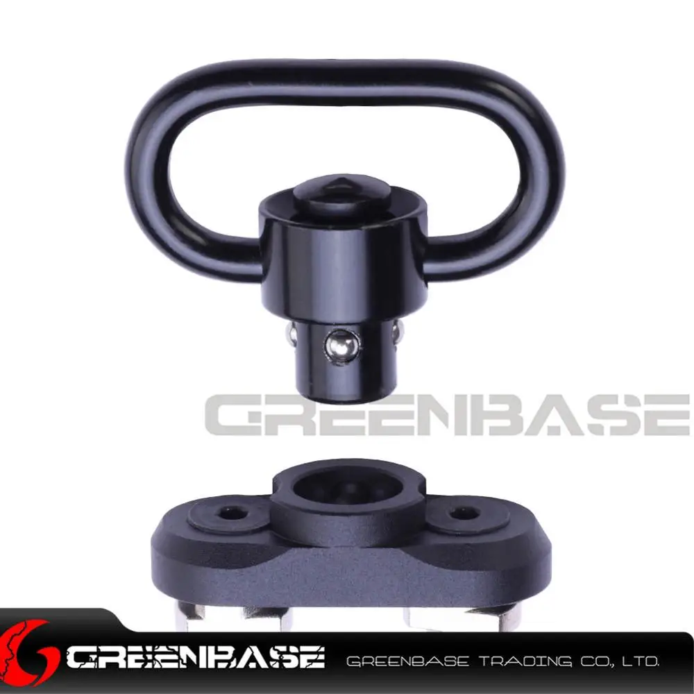 Greenbase Mlok QD Sling Mount Sling поворотное крепление для пистолета для Mlok Rail Rifle Sling Adapter с кнопкой быстрого крепления - Цвет: Black