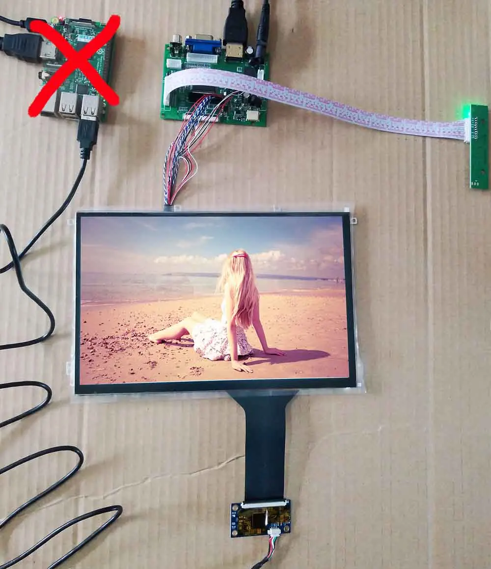 10,1 дюймов 1280*800 ips сенсорный ЖК-комплект USB 5 В Поддержка Win7 8 10 Raspberry Pi Android Linux промышленное оборудование 10 пальцев Touch - Цвет: LCD Touch kit
