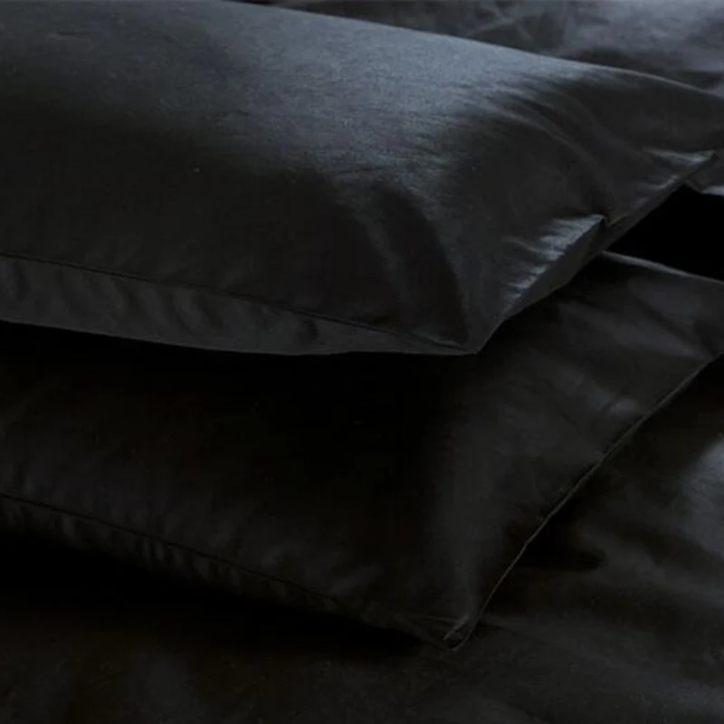 Черный комплект постельного белья для одеяла King queen размеры пододеяльник набор для спальни Комплект постельного белья черный комплект постельного белья Комплект пододеяльника Новинка 3 шт