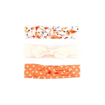 

3Pcs/set Baby Girls Tie Knot Headband Knitted Cotton Children Girls Elastic Hair Bands Turban Bowknot for Girl Fashion