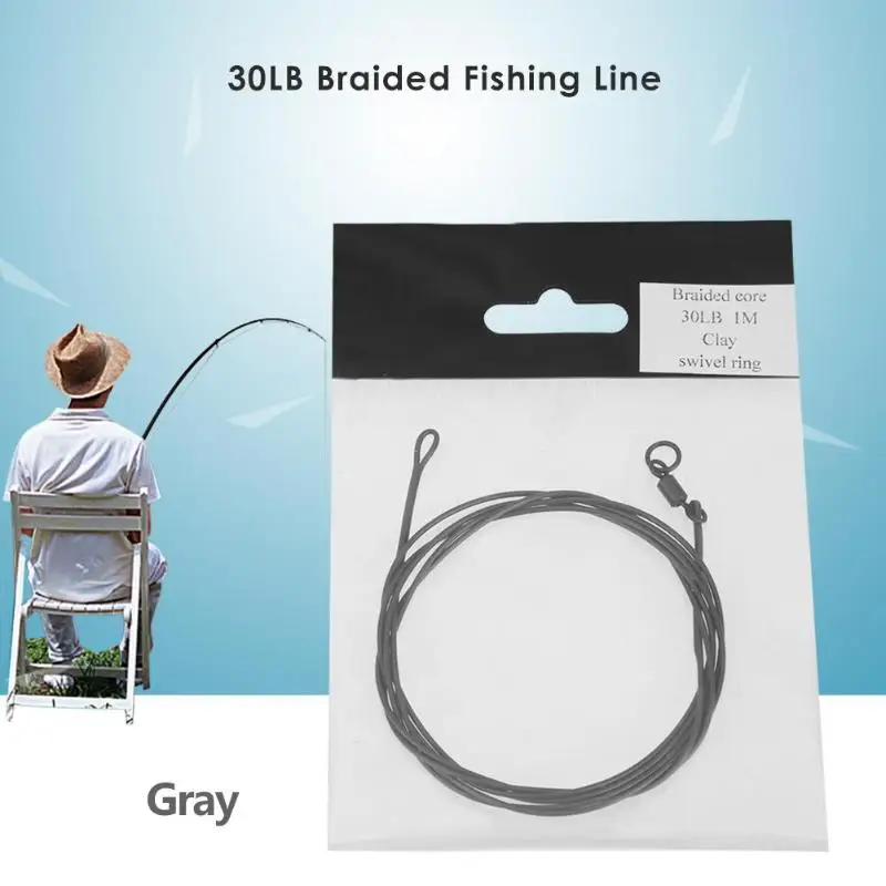 1 м карповая рыболовная леска кевлар 80 фунтов/30 фунтов Hooklink Hair Rig Bream Tench грубые рыболовные снасти аксессуары рыболовные лески Pesca инструменты