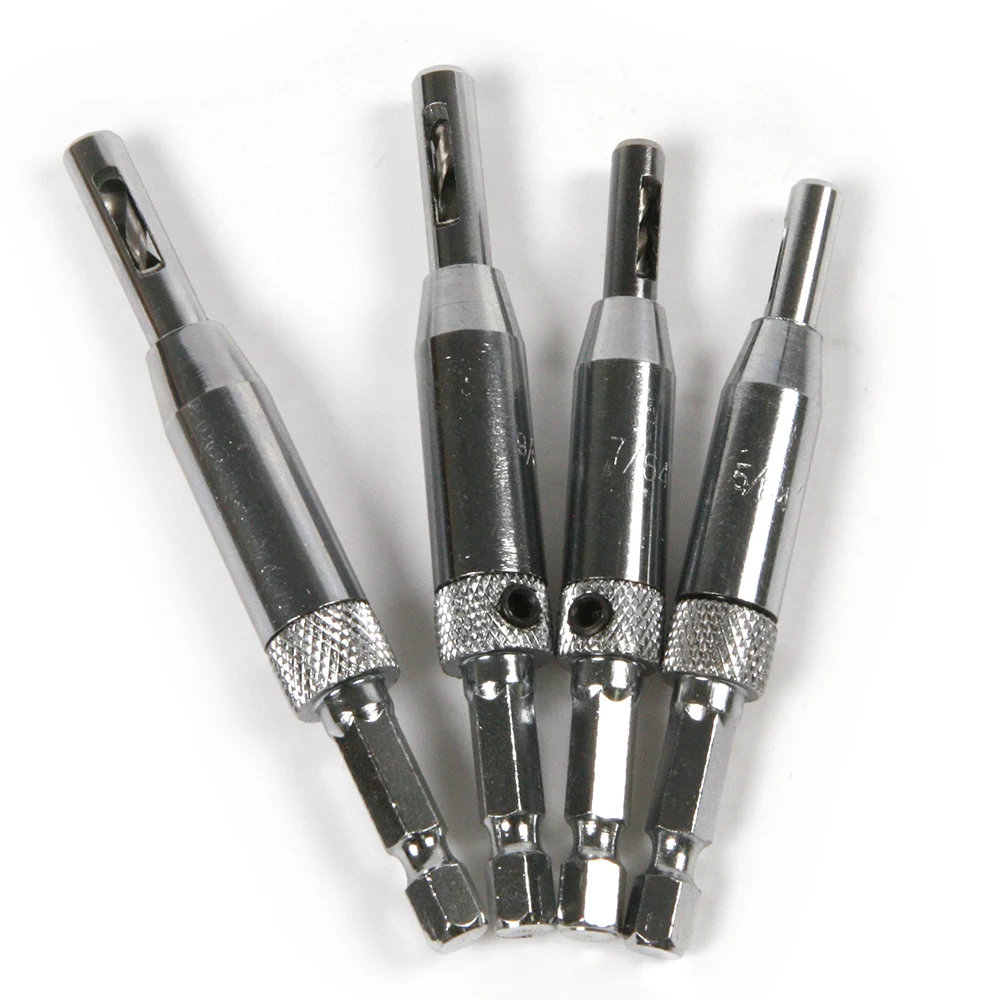 HSS Self Centering Hinge Drill Bits Set Door Woodworking Punch