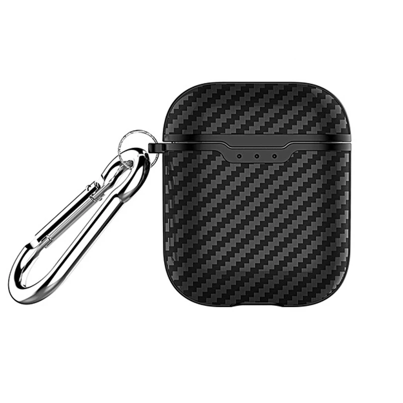 

For Airpods 1 2 Case Full Protective Soft TPU Case Cover Carbon Fiber Style Earphone Business Chargering Box For Airpods 1 2