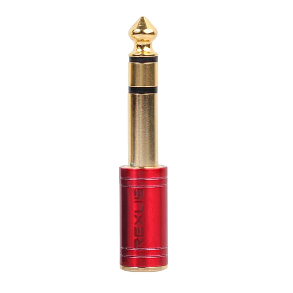 6.35mm Male to 3.5mm Female Stereo Headphone Jack Audio Adapter Converter for Headphone Earphone