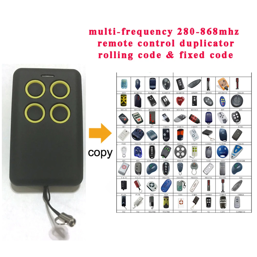 

Top Selling multi frequency remote control 280-868mhz auto scan copy rolling code for auto gate