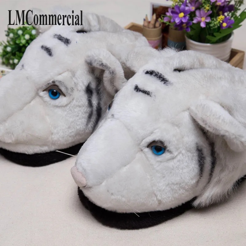 

Snow white tiger home slippers special cotton slippers, winter couple bag with thick bottom slip, lovely home indoor slipper