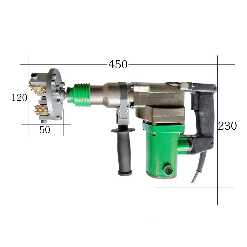 Электрический молоток Электрический долбежный станок ручной бетонный мостовой мост туннель демпфирования пеньковая облицовка стен сплав молот
