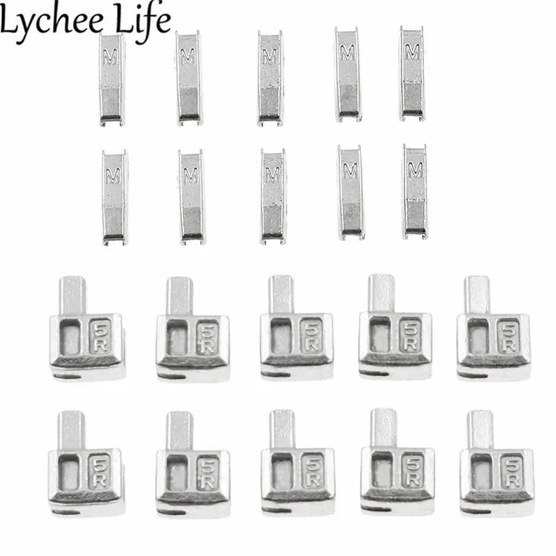 Lychee Life 10 шт. металлическая ремонтная застежка молния стопор цинк 5 # сплав