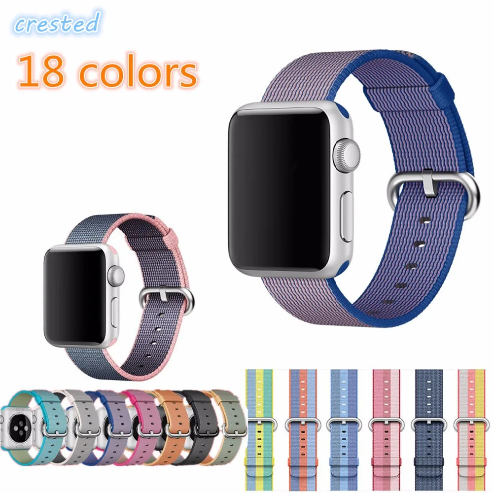 

Woven nylon strap for apple watch band 42mm 38mm iwatch serise 3/2/1 band nylon watchband fabric-like wrist bracelet watch belt