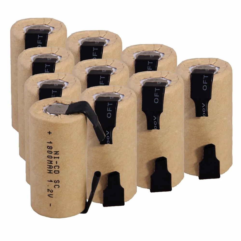 10 шт. SC 1800mah 1 2 v аккумулятор NICD аккумуляторы для makita bosch B &amp D Hitachi metabo dewalt