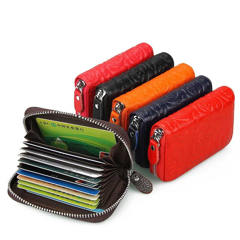 Genuine Leather Korean style Card Holder Unisex Credit Card Holders Men