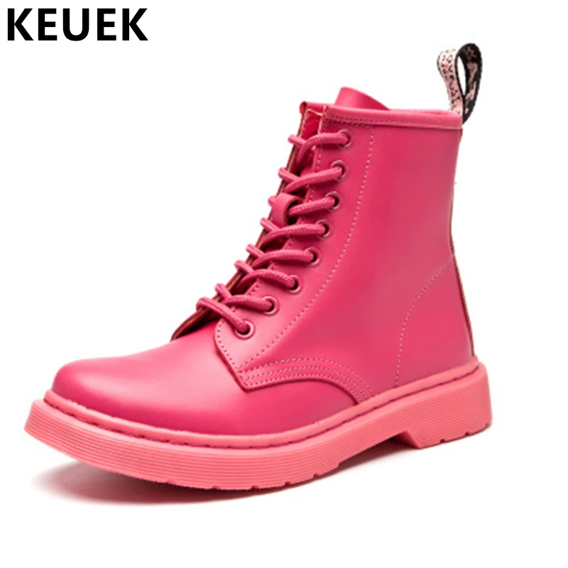 

Autumn Women Chelsea Boots Genuine leather Ankle Martin boots Large size Fashion Ladies' shoes Winter Snow boots 01B