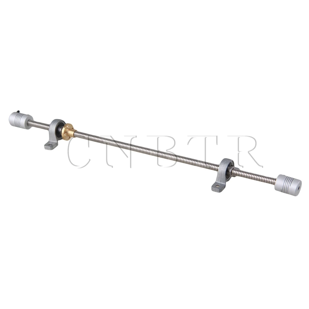 CNBTR Horizontal 350mm 2mm T8 Lead Screw Shaft Coupling Bearing Pillow