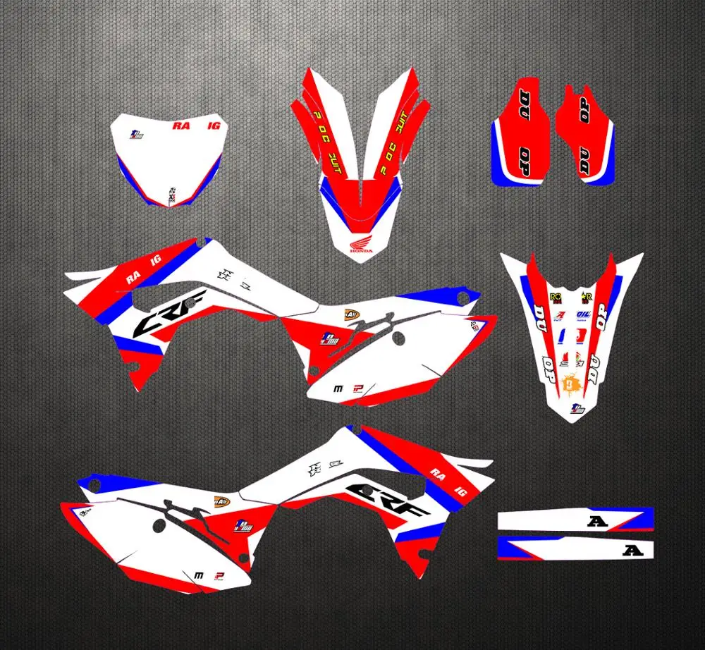 

Motorcycle Customizable Number Sticker Decal Graphic For Honda CRF250R CRF 250 R 2018 2019 CRF450R CRF 450 R 2017-2019