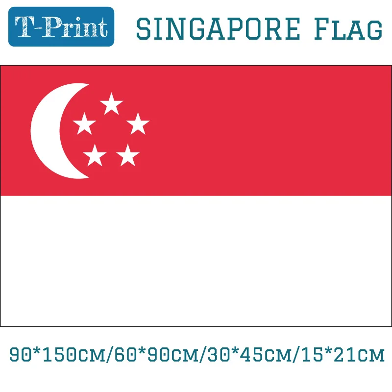 

Free shipping 15*21cm 90*150cm 60*90cm 30*45cm Car Flag Hanging Flag Singapore National Flag