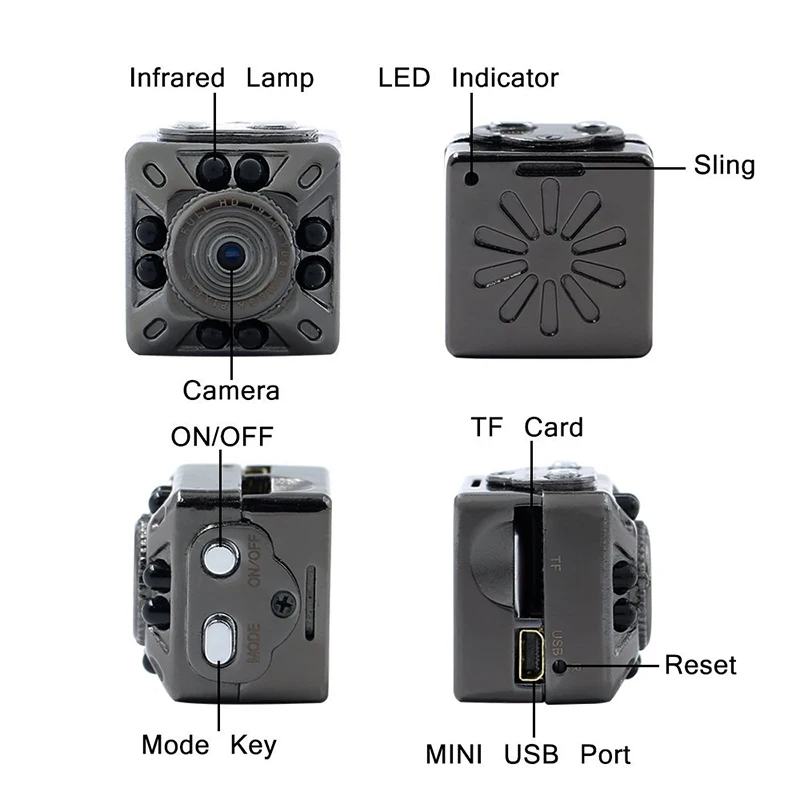 Full HD1080P мини-камера мини-видеокамеры DV DVR с ночным видением и детектором движения видео и диктофон безопасности pk SQ8