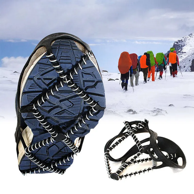 

1 Pair Ice Snow Gripper,Professional AntiSkid Non-Slip Elastic Shoes Boots Spikes Grips, Shoe Covers Crampons For Outdoor,Unisex