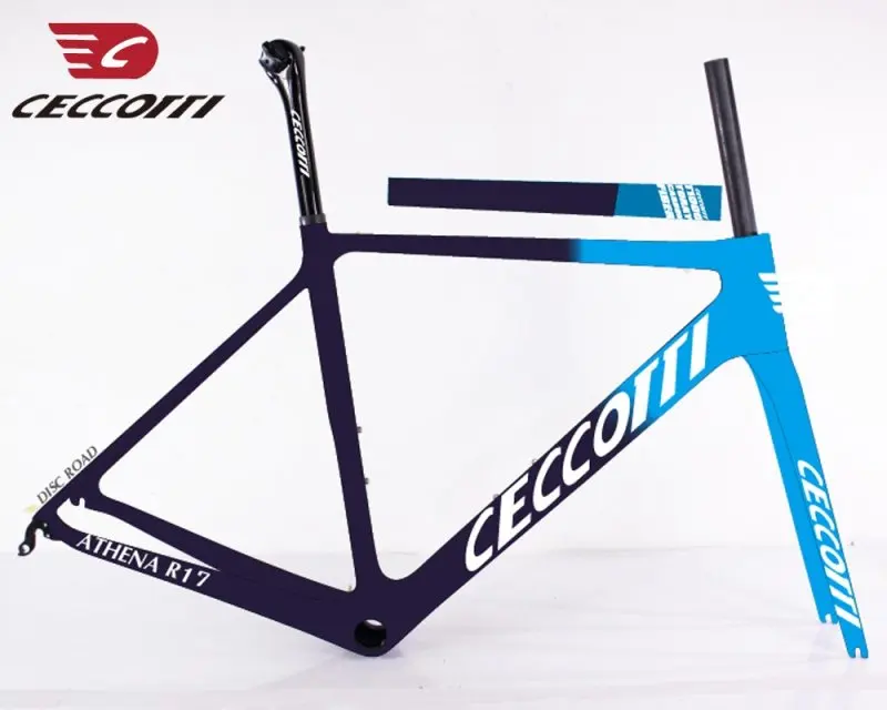 Новое поступление Ceccotti карбоновая рама для шоссейного велосипеда V тормоз BB86 карбоновая рама для велосипеда - Цвет: Biue