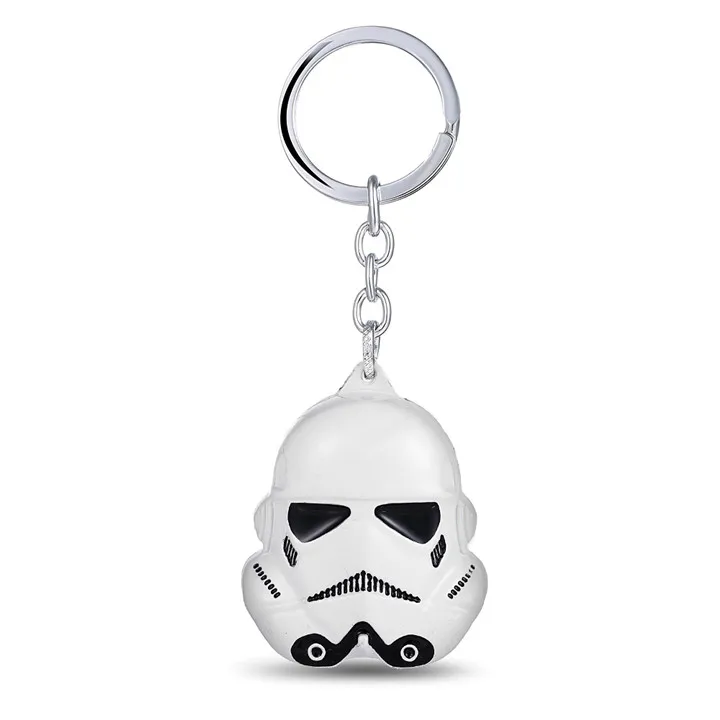 J Store Star Wars llavero 3D Stormtrooper Darth Vader soldados máscara aleación coche llavero sostenedor llaveros para ventilador hombres joyería