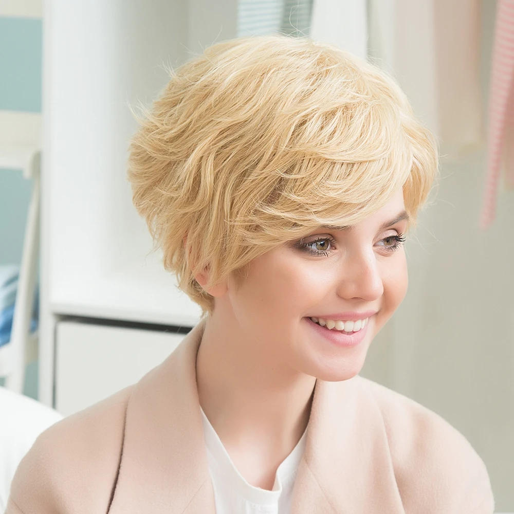 Blonde Unicorn Lovely 8 Inch Short Hair Blonde Wig Texture Multi