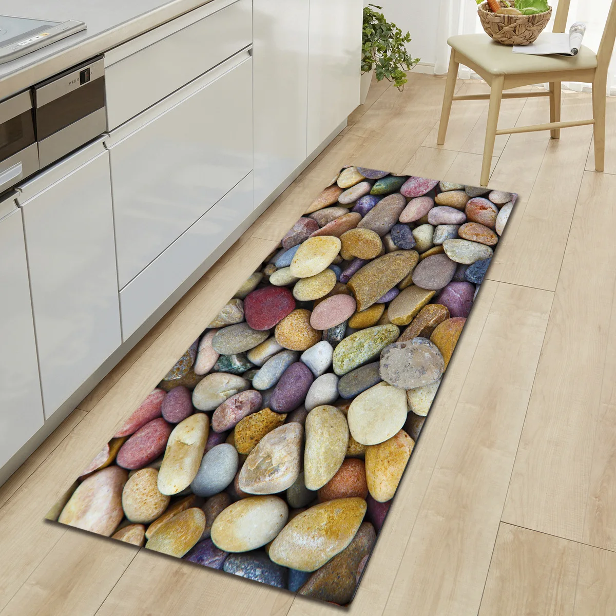 Zeegle Pebble Printed Doormats For Entrance Door Non-slip Carpets For Living Room Coffee Table Floor Mats Absorbent Kitchen Rugs Zeegle Pebble Printed Doormats For Entrance Door Non-slip Carpets For Living Room Coffee Table Floor Mats Absorbent Kitchen Rugs