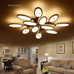 Постмодерн простой гостиной потолочный светильник индивидуальность креативная спальня лампа Вилла дерево листья крепеж для потолочных