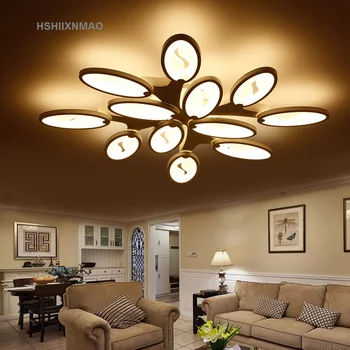 

Postmodern Simple Living Room Ceiling Light Individuality Creative Bedroom Lamp Villa Tree Leaves Ceiling Lighting Fixtures