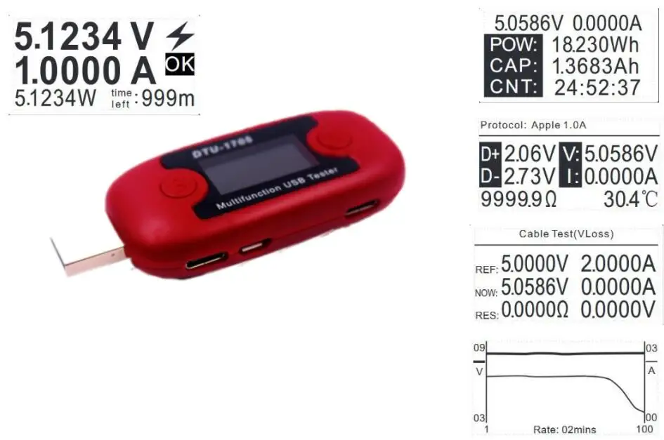 Высокоточное многофункциональное USB устройство для зарядки аккумуляторов QC2.0 3 0