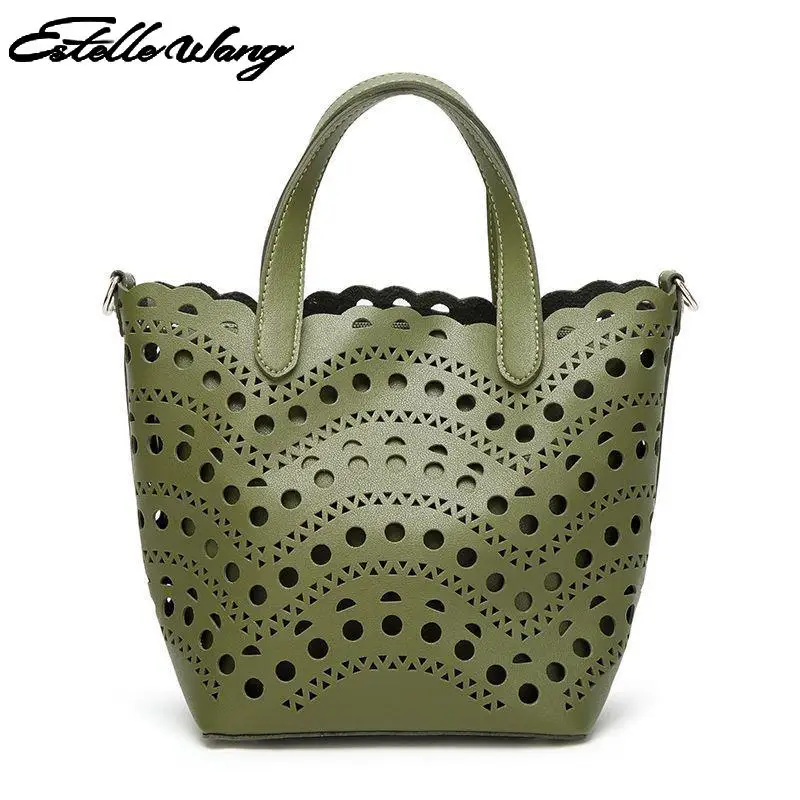

2017 New Composite Hollow Handbag Fashion Women Messenger Bags Small Korean Lace Famous Brands Shopping Bag Travel Bolsa Shopper