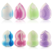 8 шт./компл. фундамент слойка латекс Красота макияжные губки Тыква падение яйцо для сухой и влажной уборки мягкой Косметическая пудра румяна BB крем Make Up инструмент
