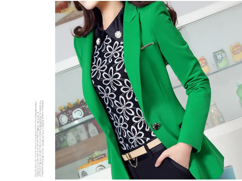 Высокое качество, женские блейзеры и куртки, Осенний офисный костюм с длинными рукавами, верхняя одежда, черный, зеленый, Blaser Femme размера плюс 4XL
