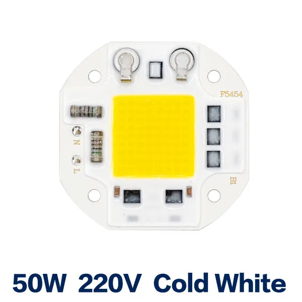 Светодиодный чип COB 20 Вт 30 Вт 50 Вт Защита от перенапряжения умный IC 220 В светодиодный чип для DIY светодиодный прожектор светодиоды без необходимости драйвера - Испускаемый цвет: 50W ColdWhite 220V