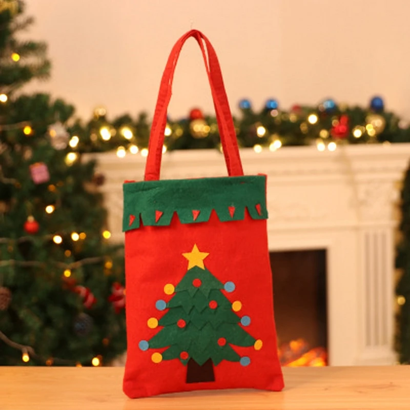 Merry Christmas Santa Sack Gift Bags Snowman Decoration for New Year Xmas Candy Bag Handmade Christmas Gift Bag