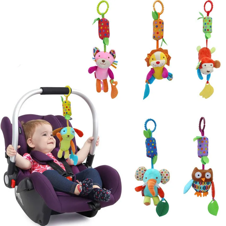 

Cute Infant Baby Animals Bells Toys Baby Toys Spiral Bed Stroller Toy Hanging Bell Wind Chimes Crib Rattle Toys For Newborn Baby