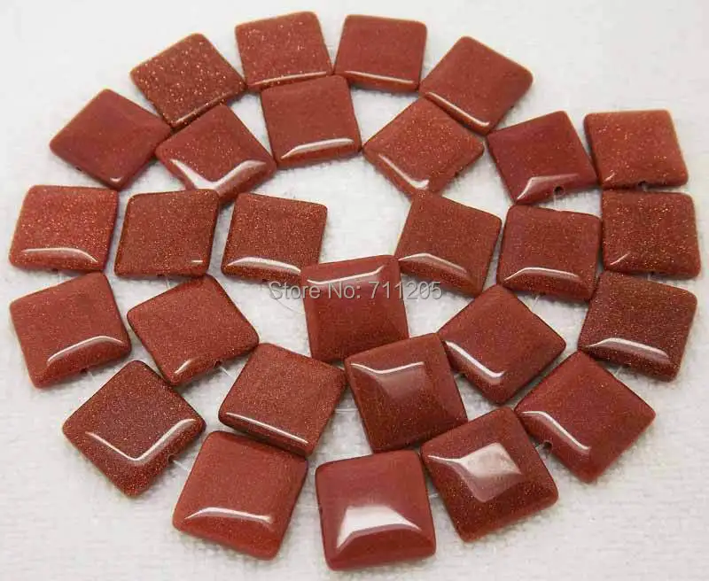 

14mm Gold Sand Stone Square Loose Beads 15",Min. Order is $10,we provide mixed wholesale for all items !