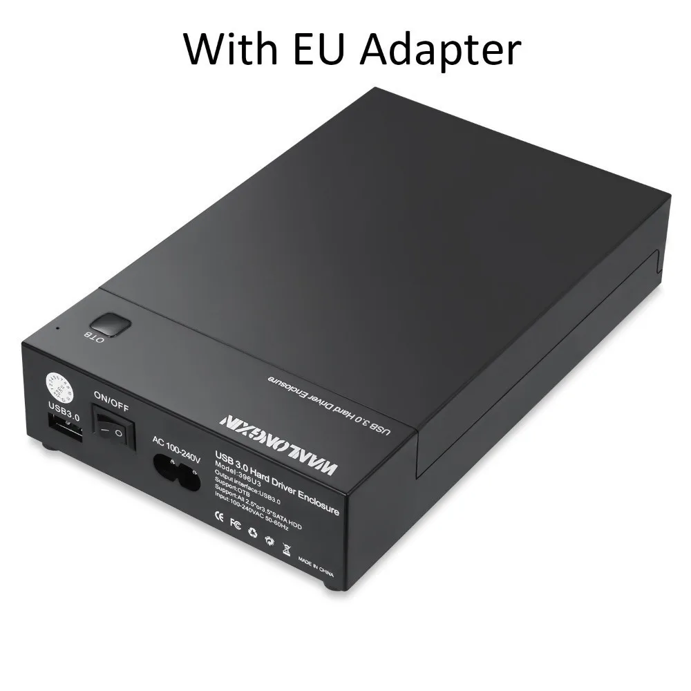 Белый USB 3,0 2," 3,5" SATA жесткий диск Внешний корпус SSD HDD диск Портативный чехол коробка поддержка UASP и 8 ТБ диски - Цвет: Белый