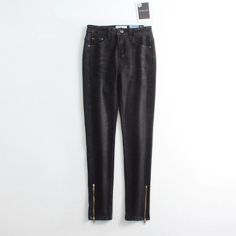 

2018 Blue Jeans Trousers for Women Slim Denim Mom Zipper Pants Super Stretch Skinny Black Jeans Woman High Waist Boyfriend