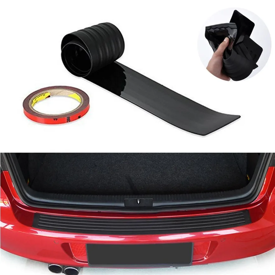 Universal Car Rear Bumper Sill Protective Plate Rubber Cover Guard Trim Pad UK