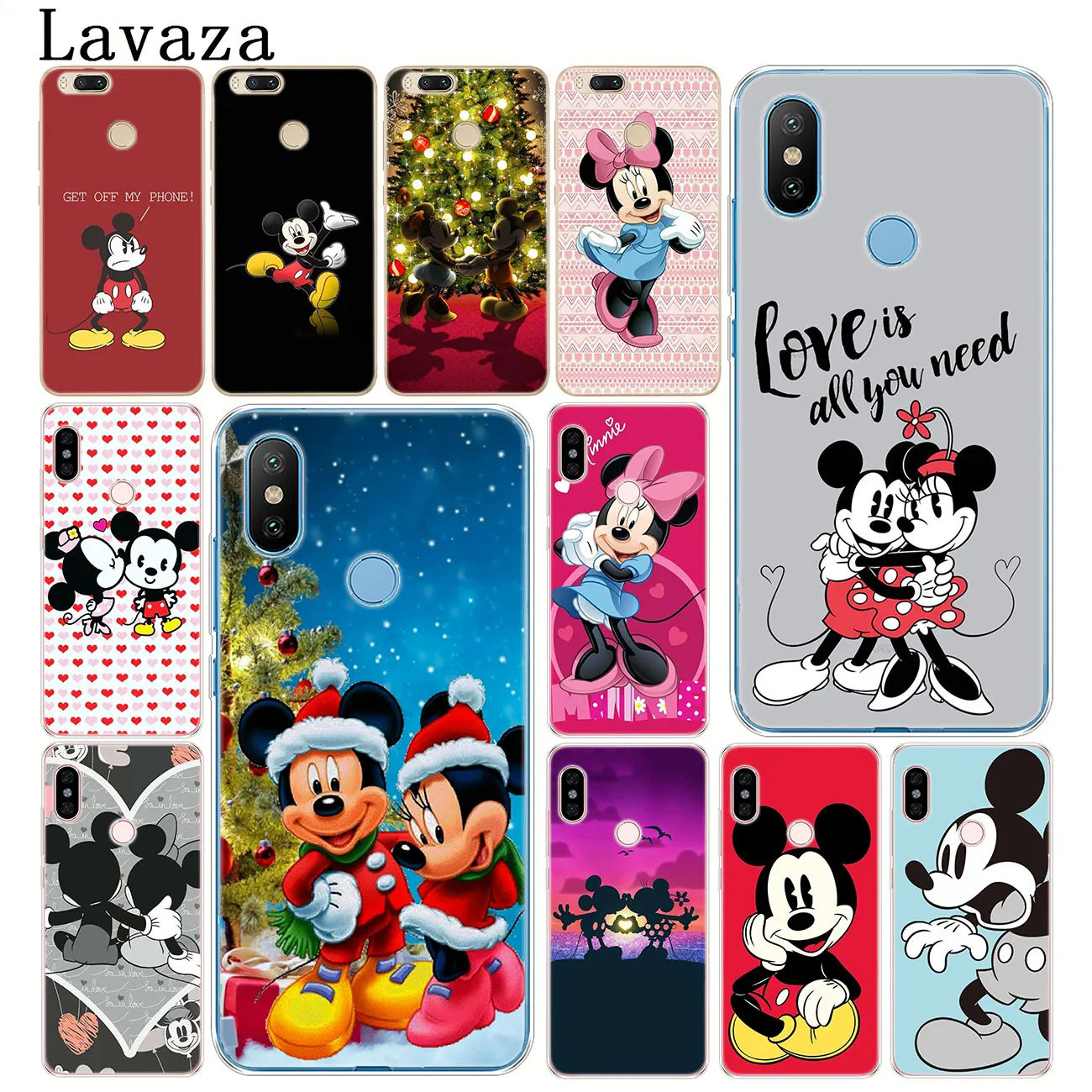 

Lavaza Anime lovely mickey minnie mouse Hard Phone Case for Xiaomi Redmi k20 7A 6A 4A Note 7 5 6 Pro 4 4X Plus Cover