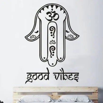Наклейки на стену Hamsa рука Фатима Good Vibes наклейки для дома гостиной украшение йоги