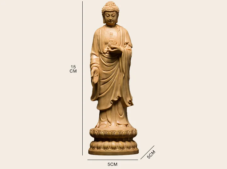 Деревянная статуя Будды для украшения дома, деревянная статуэтка, декоративные скульптуры, миниатюрная Статуэтка Буда, estatua