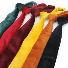 Брендовые новые модные бархатные толстые шейные галстуки для женщин, мужские свадебные галстуки для жениха, обтягивающие однотонные Галстуки, тонкие черные галстуки 7 см