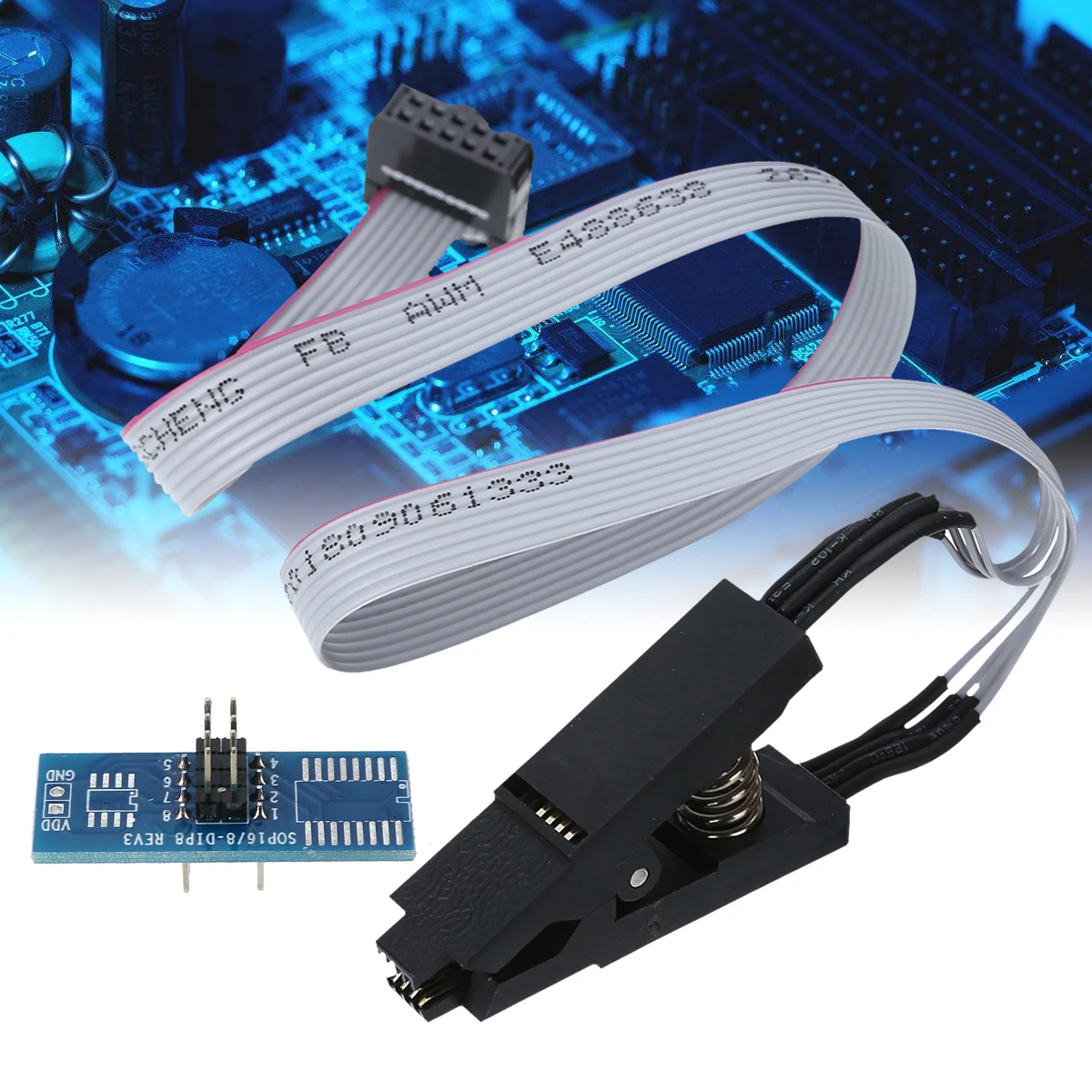 Высокое качество SOIC8 SOP8 Тесты клип материнской флэш микросхема Тесты клипы разъем адаптера Биографические очерки/24/25/93 программист
