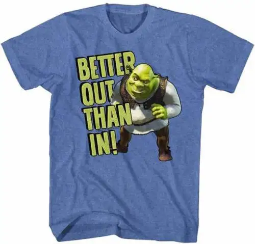 

Shrek Better Out Than In Adult T Shirt Kids MovieFree shipping tees