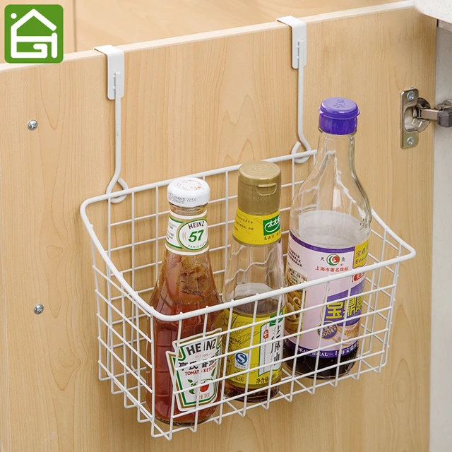 Kitchen Storage Basket Cabinet Over Door Hanging Food Container Kitchen Storage Basket Cabinet Over Door Hanging Food Container Cupboard Hanger Organizer Back Wire Baskets
